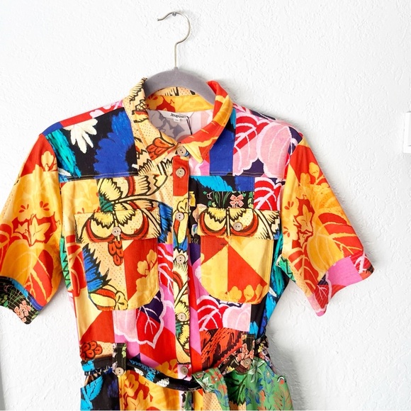 Desigual Dress Women's XL 12 Christian Lacroix Colorful Bold Art To Wear NWT - Picture 2 of 7